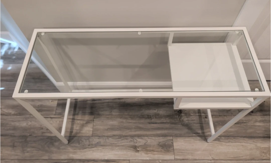 IKEA VITTSJÖ Laptop Table/Desk (Glass Top) - photo 2