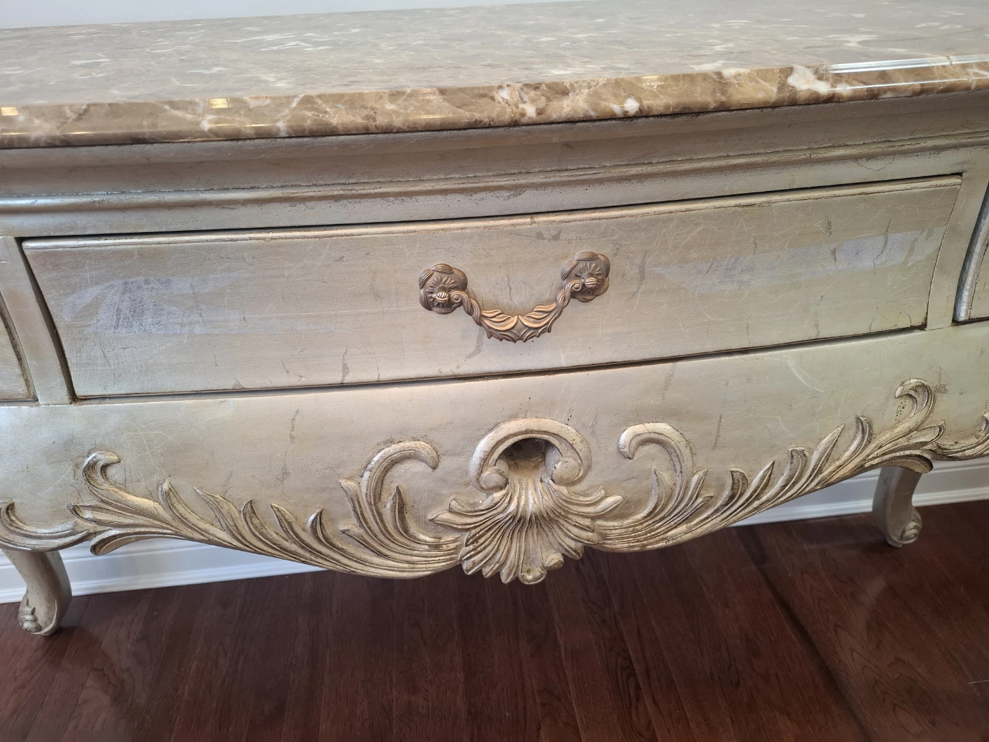 Ornate Console Table with Marble Top - photo 3