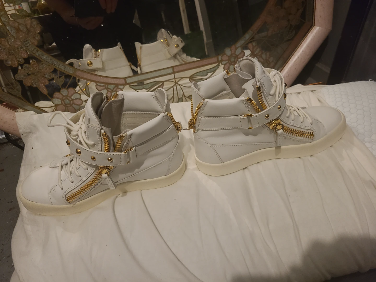Giuseppe Zanotti White Leather High-Top Sneakers - photo 2