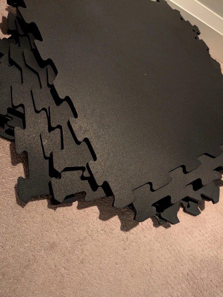 15 Black Rubber Interlocking Floor Tiles - photo 2