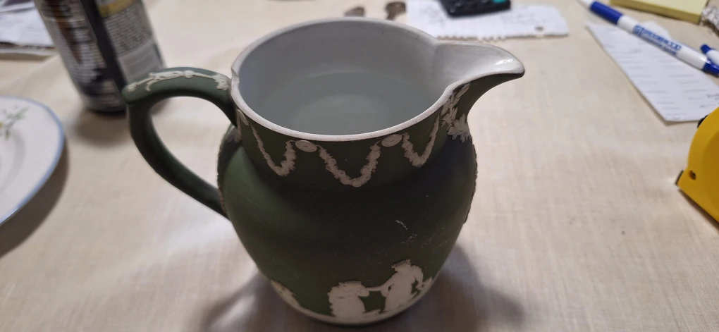 Wedgwood Jasperware Green Pitcher - photo 3