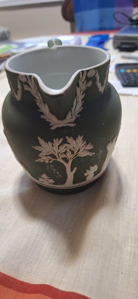 Wedgwood Jasperware Green Pitcher - photo 4