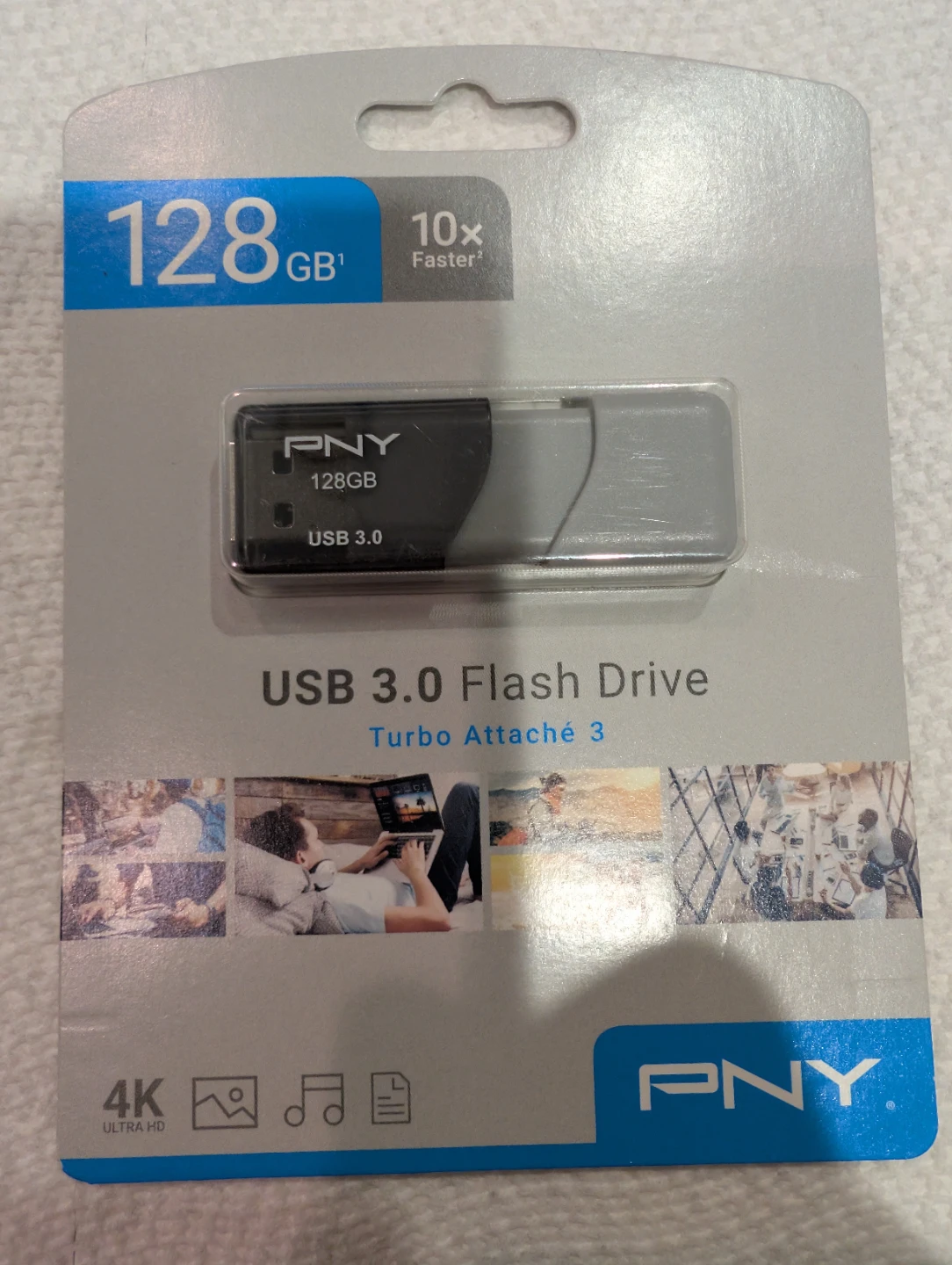 PNY 128GB Turbo Attache 3 USB 3.0 Flash Drive