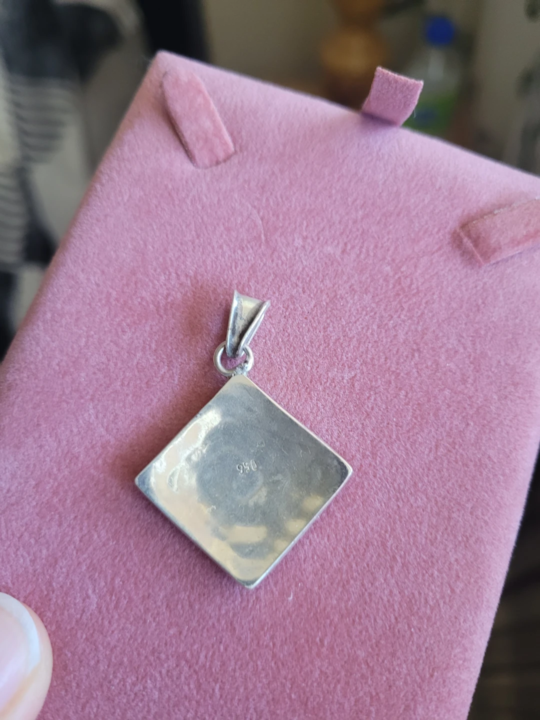 Sterling silver mosaic pendant - photo 2