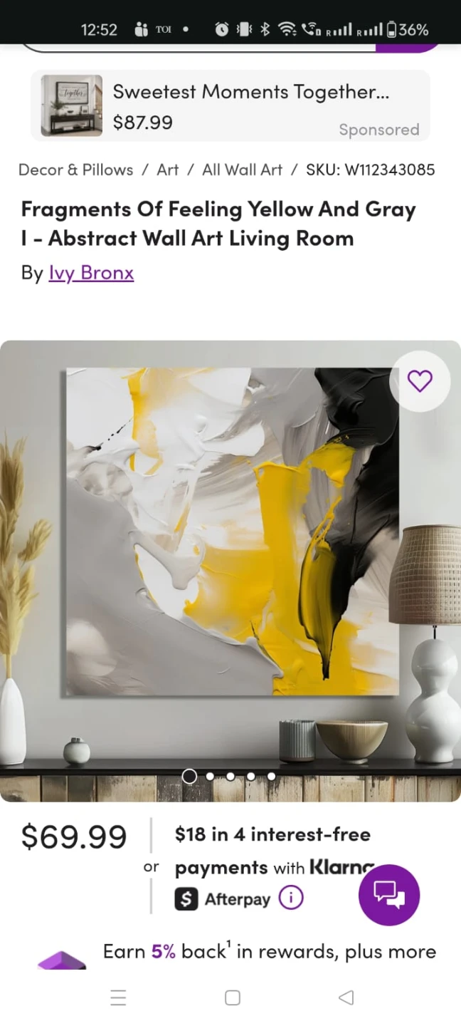 Wayfair New Wall Art for living room - photo 2
