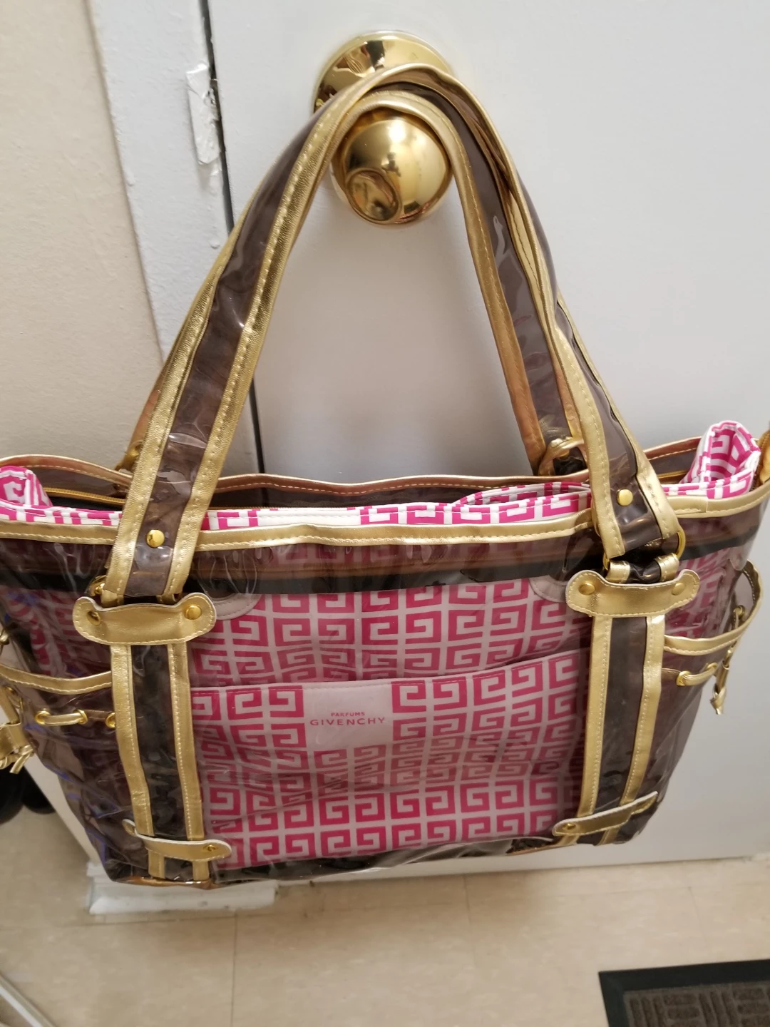 Parfums Givenchy Clear and Pink Tote Bag