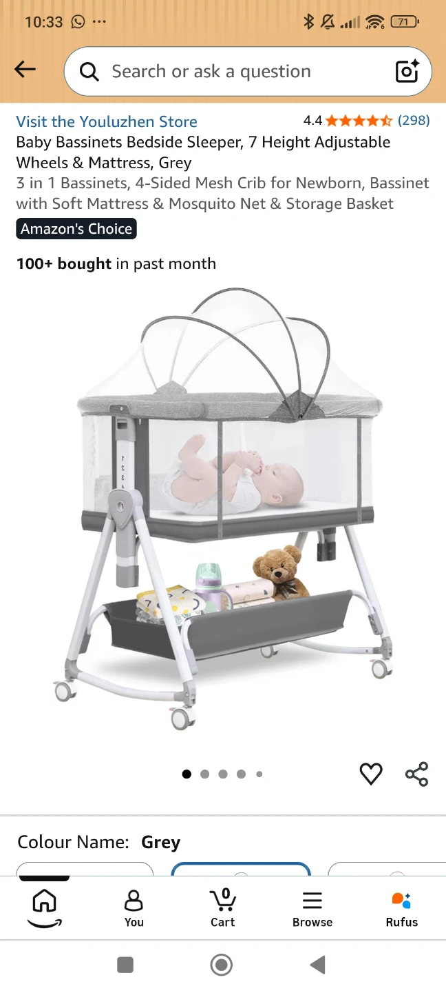 Youluzhen 3-in-1 Baby Bassinet Bedside Sleeper - photo 3