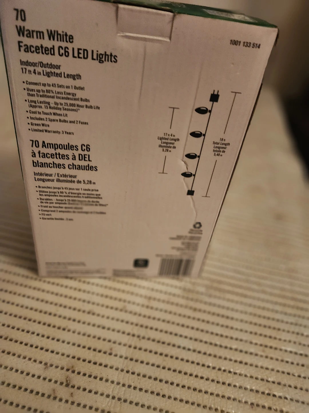 Home Accents Holiday 70 Warm White Faceted C6 LED Lights - photo 3
