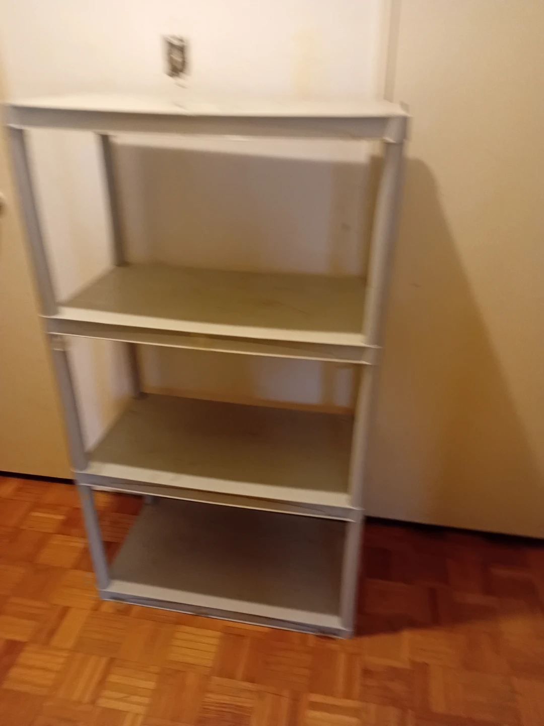 Plastic storage shelf with 3 shelves