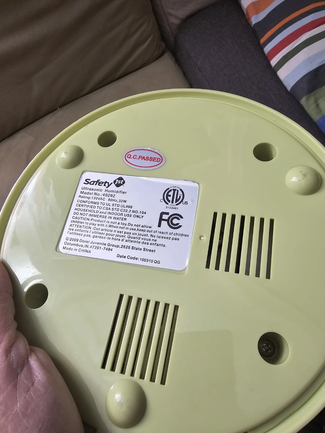 Safety 1st Ultrasonic Humidifier Model 49292 - photo 3