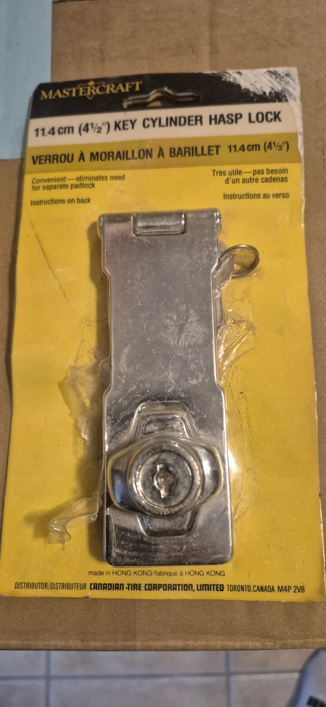 Mastercraft 11.4 cm Key Cylinder Hasp Lock