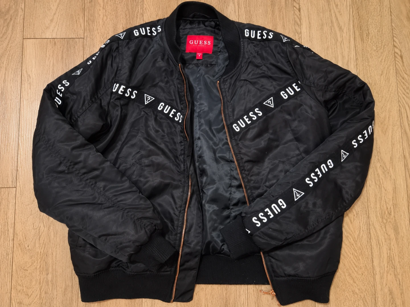 GUESS Black Bomber Jacket size S