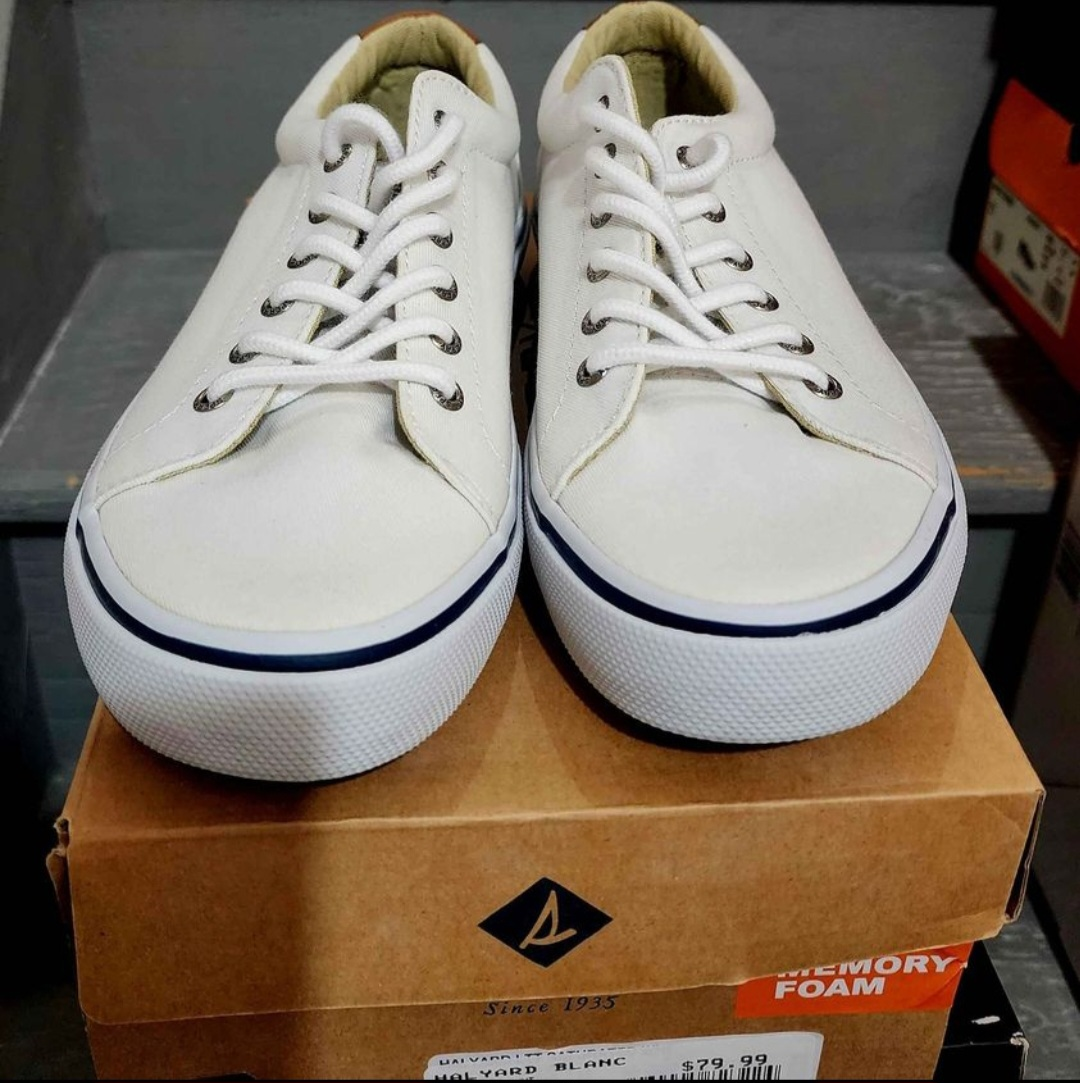 Sperry Halyard White Sneakers Size 8 - photo 2