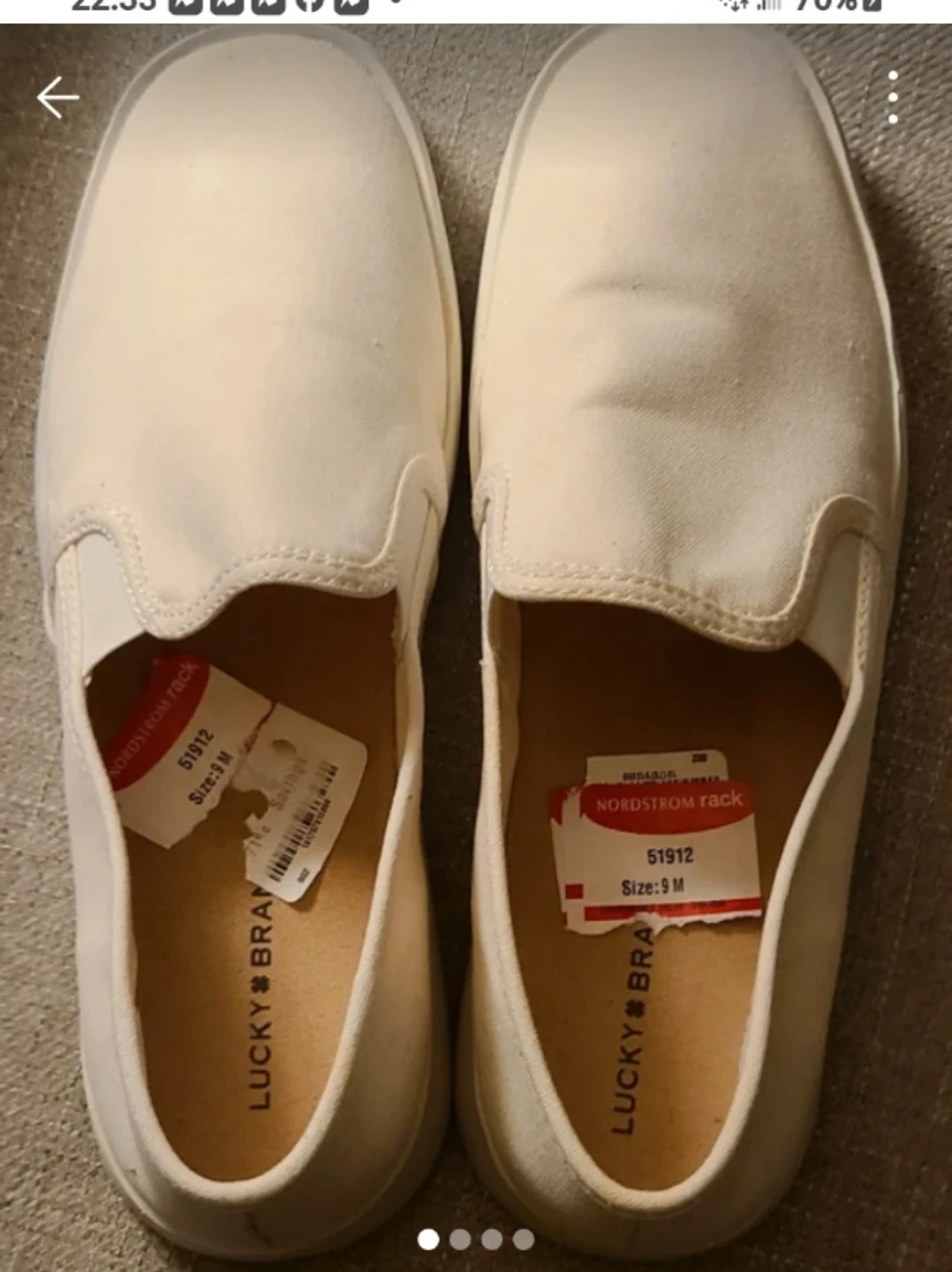 Lucky Brand White Slip-On Shoes Size 9M - photo 2