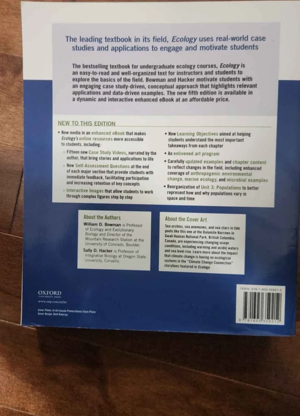 Ecology Textbook Fifth Edition by Bowman and Hacker - photo 2