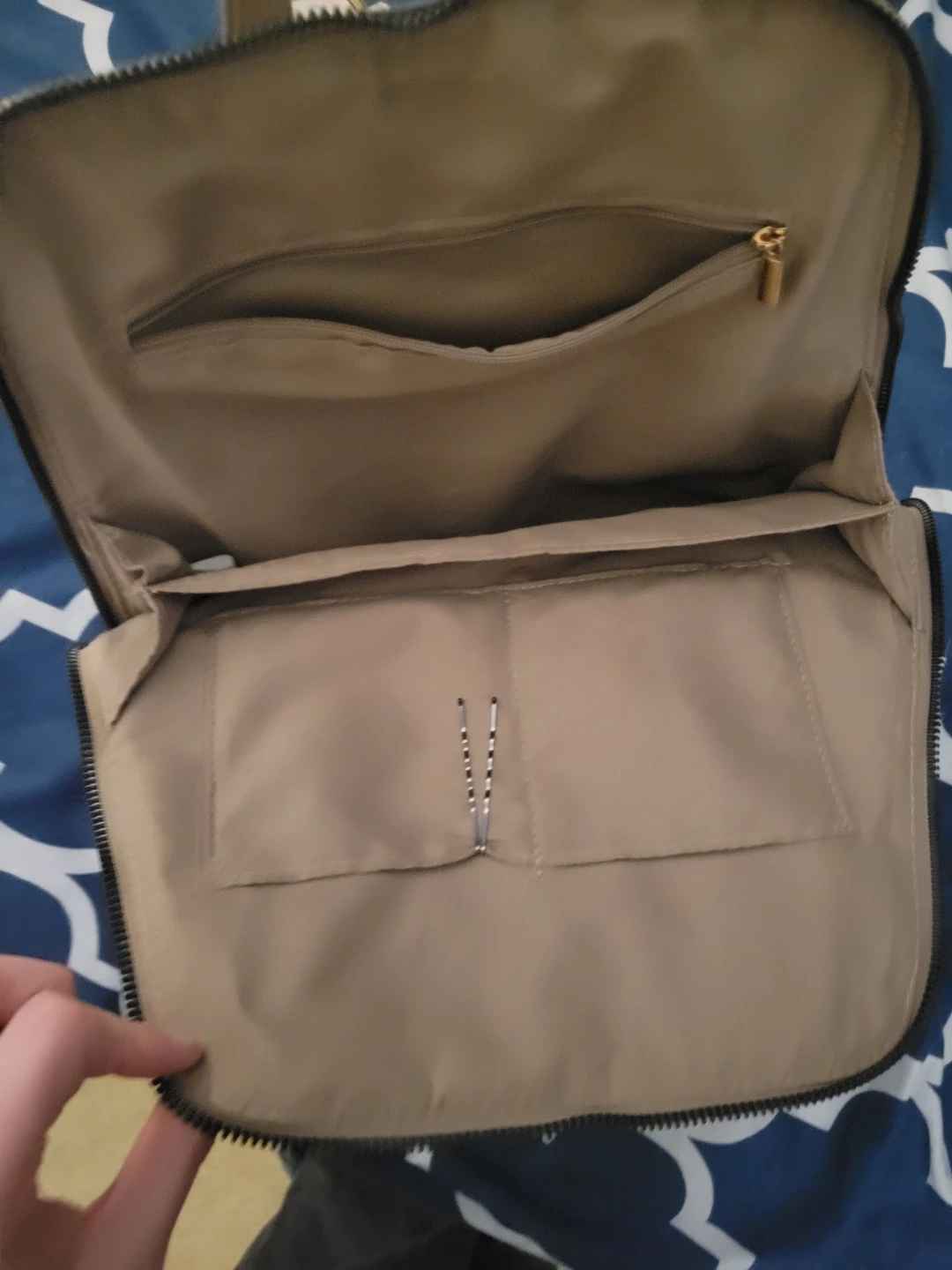 Beige Faux Leather Backpack - photo 3