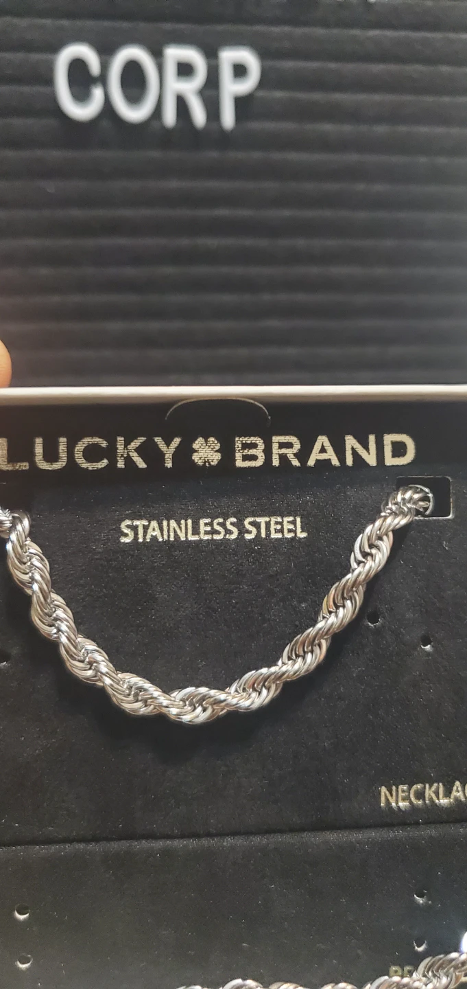 Lucky Brand Stainless Steel Necklace and Bracelet Set - photo 3