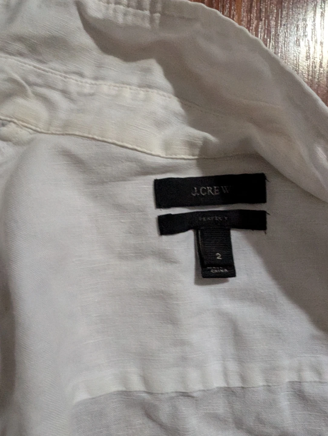 J.Crew White Button-Down Shirt Size 2