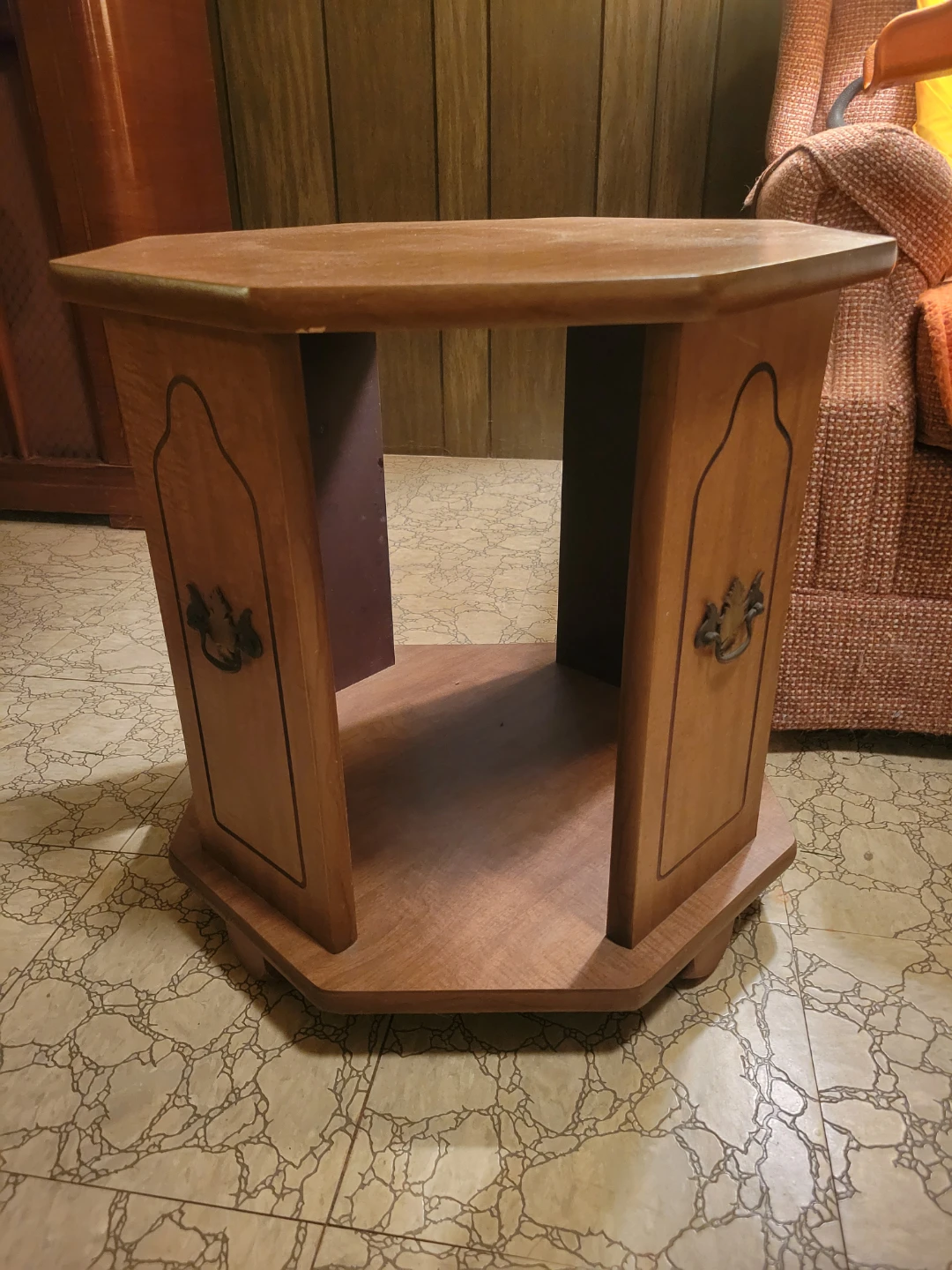 Octagonal Wooden Side Table - photo 2