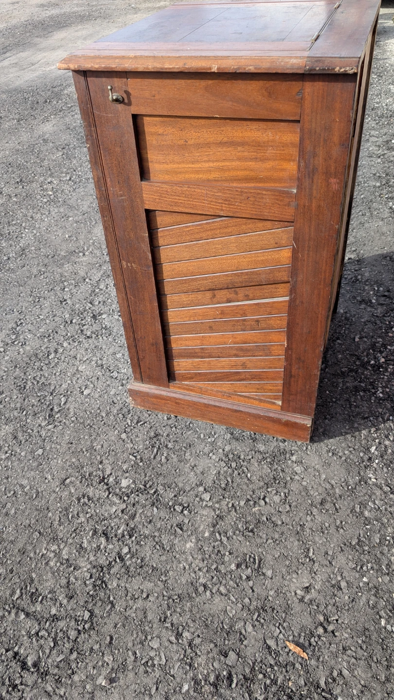 Vintage Wooden Washstand with Ceramic Basin - photo 2