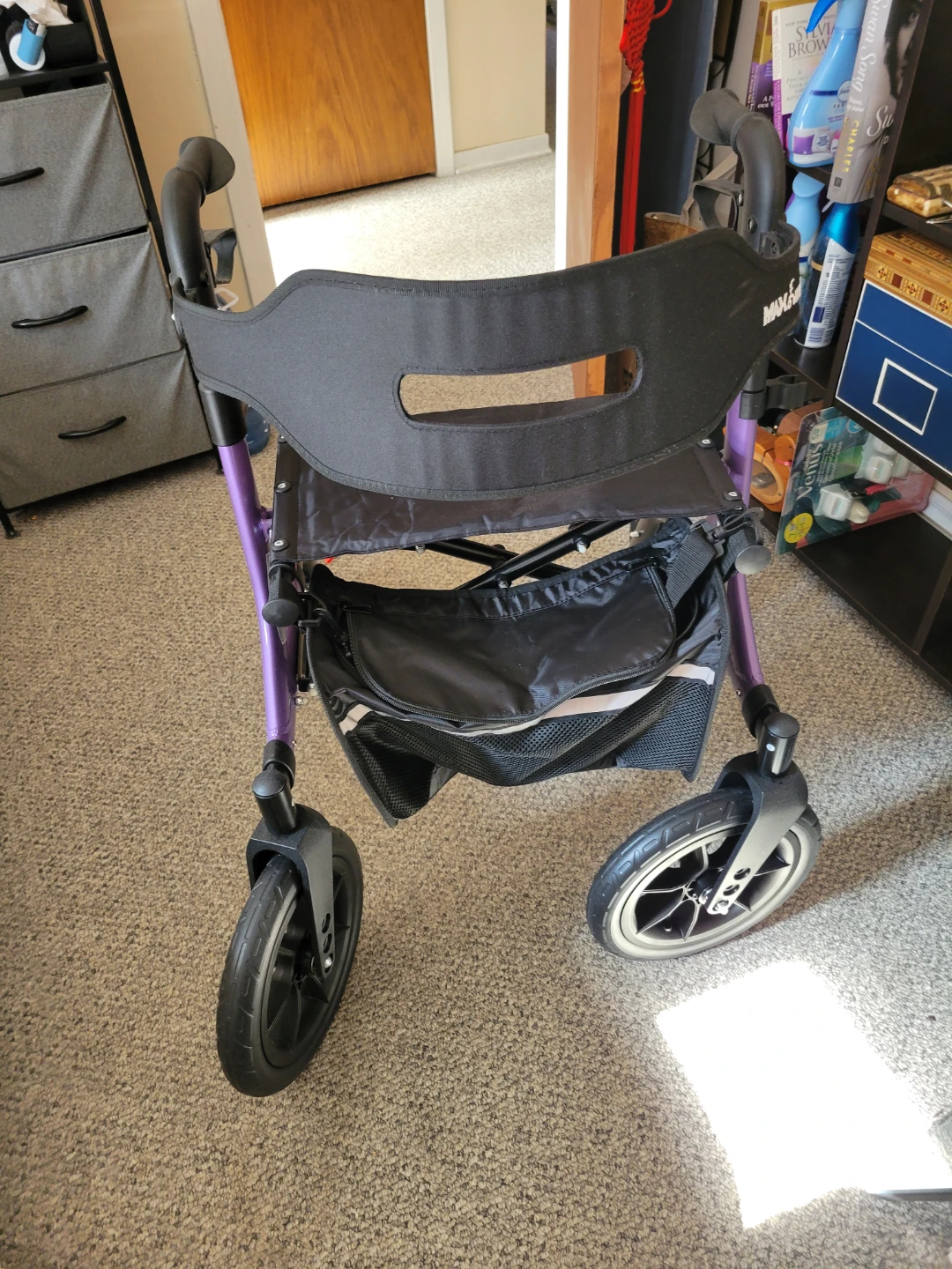 MaxiWalk Foldable Rollator - Purple - photo 3