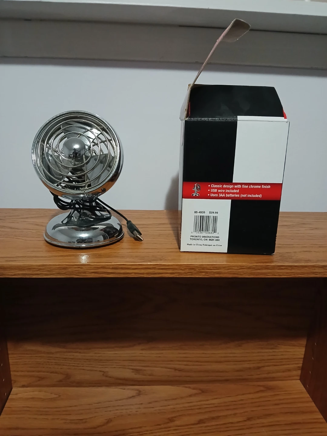 USB Chrome Desk Fan - photo 2