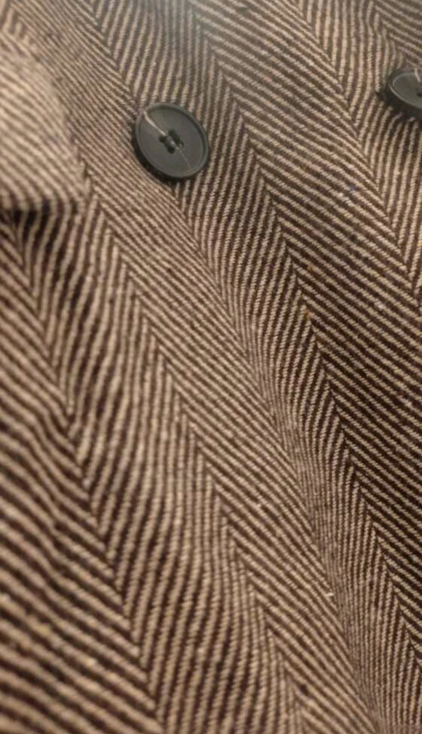 Women's Herringbone Double-Breasted Coat - photo 4