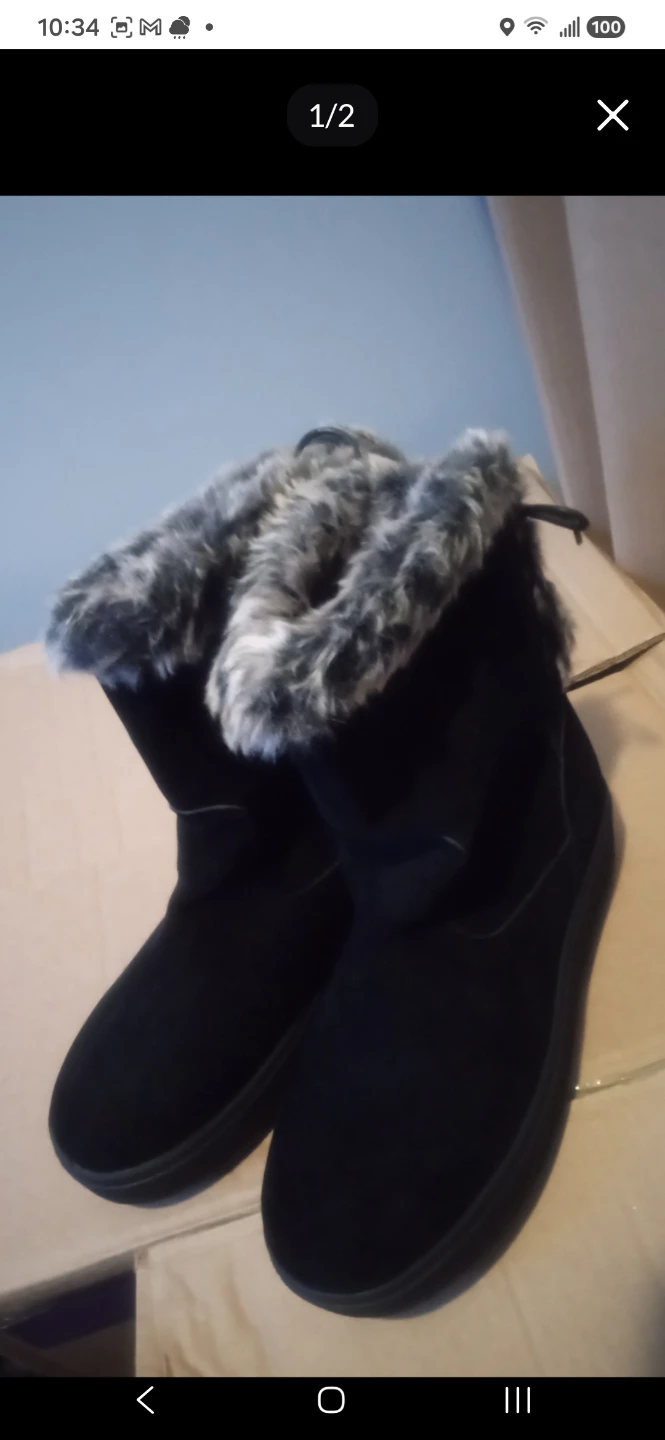Black Suede Ankle Boots New no Box - photo 2