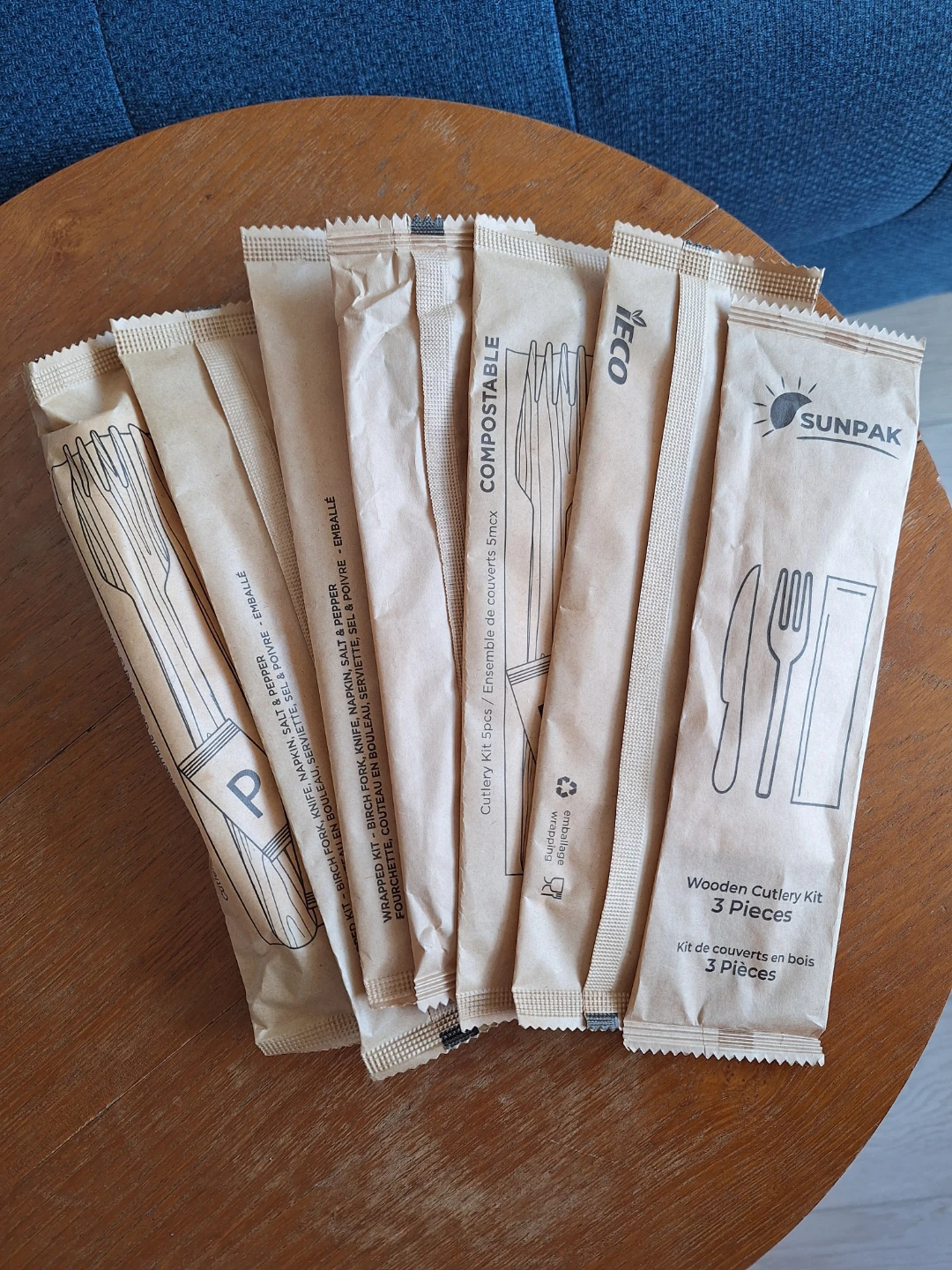 Sunpak Wrapped Wooden Cutlery Kits