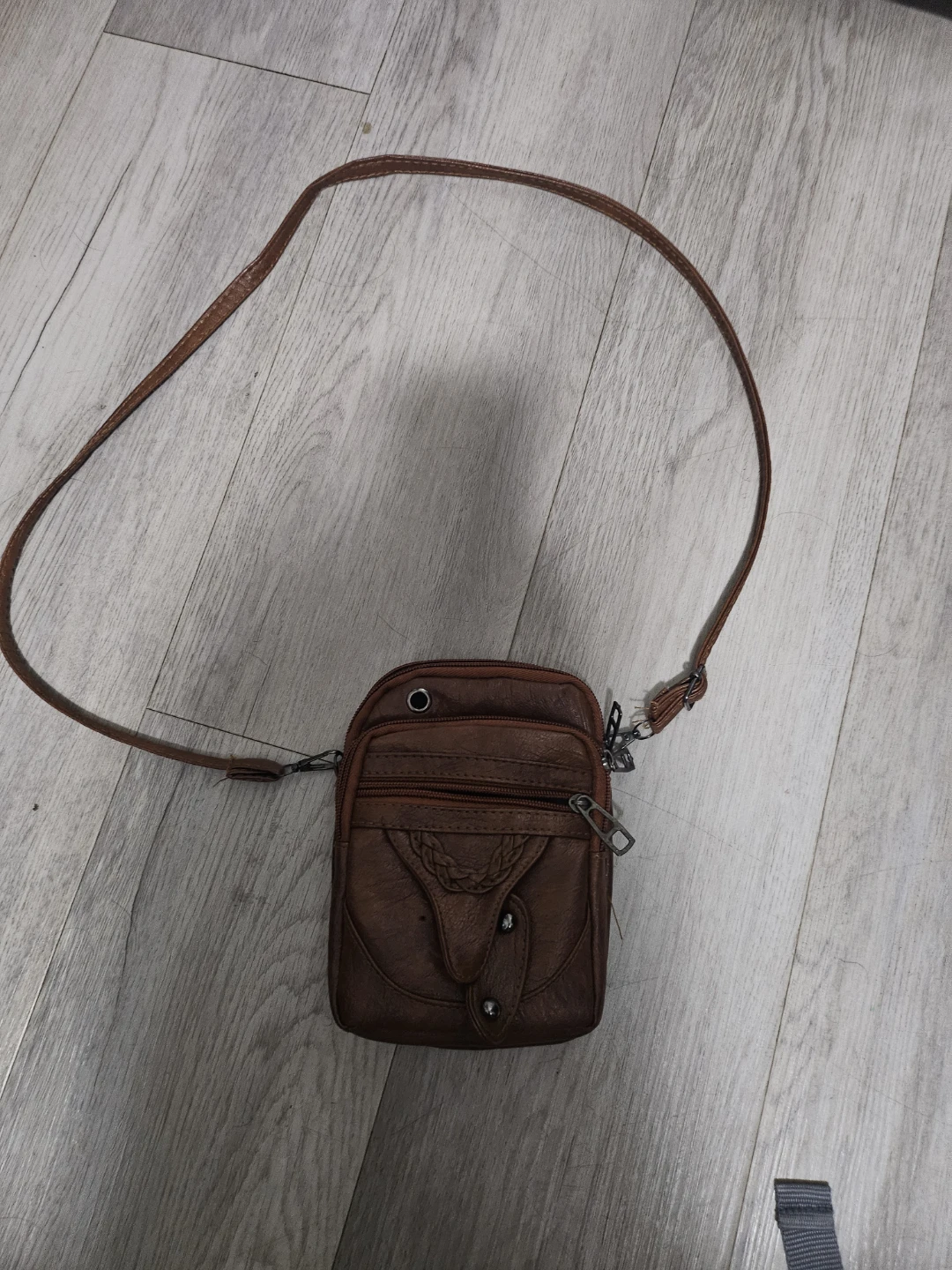 Brown Owl Motif Crossbody Bag