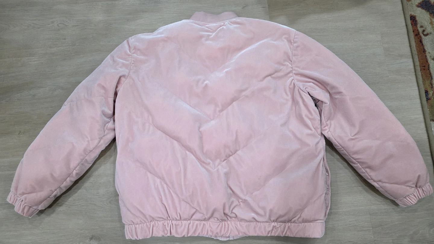 Gap Pink Velvet Bomber Jacket Ladies XL - photo 3