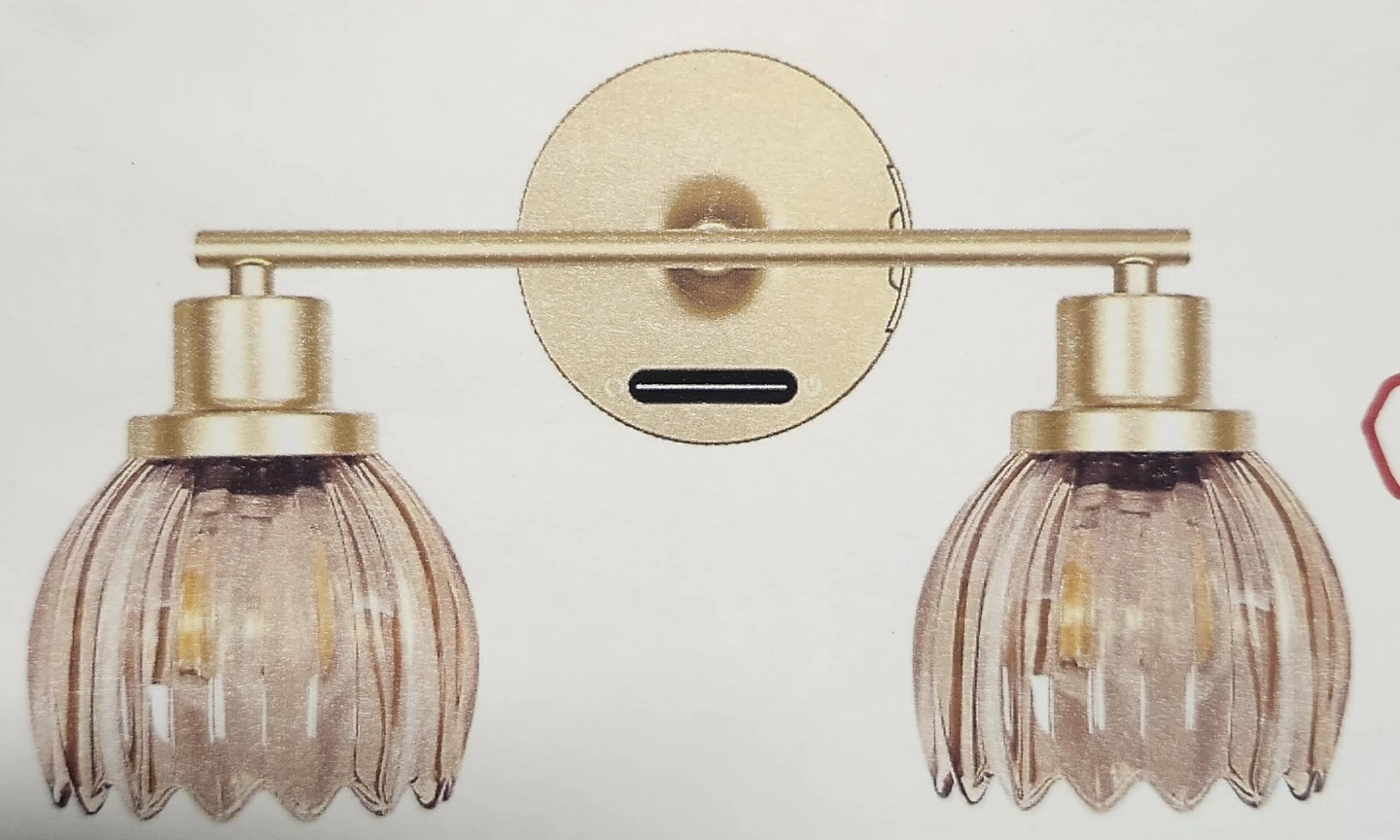 Dual-Head Wall Sconce with Remote Control - photo 2