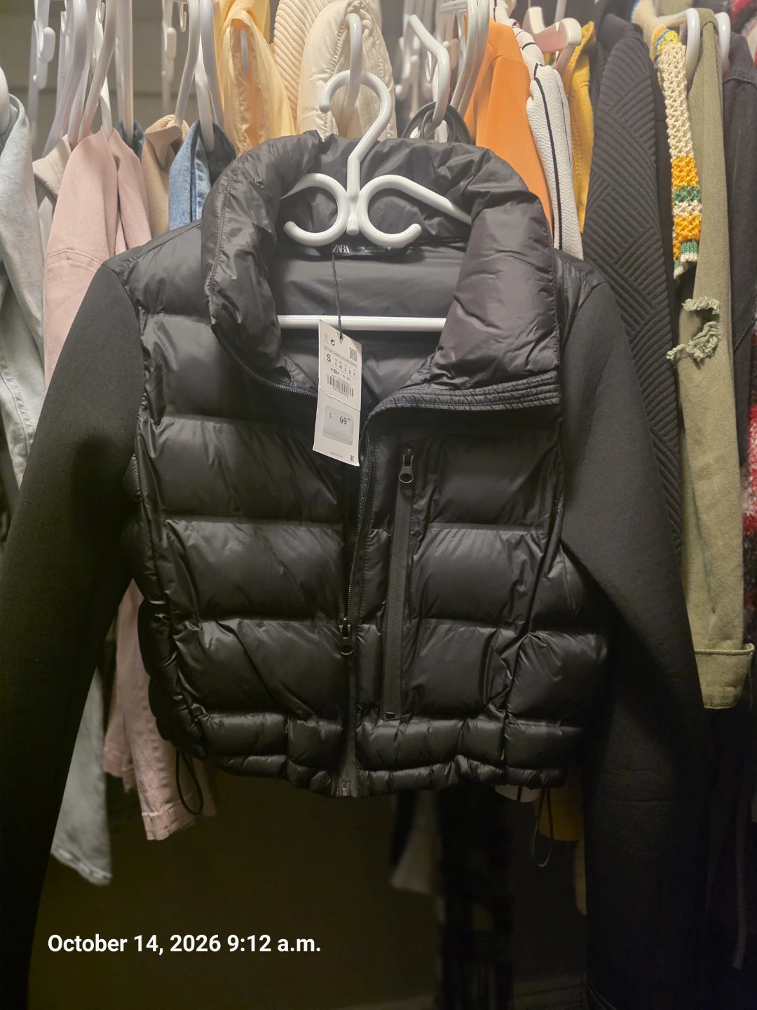 Zara Black Puffer Jacket