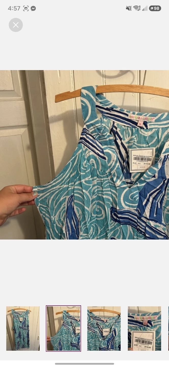 Barbara Gerwit Blue Sailboat Dress - XL - photo 2