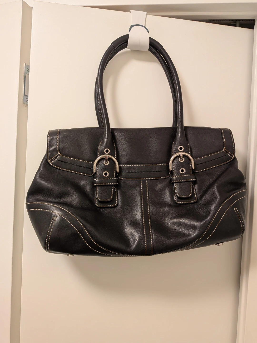 Black Coach Leather Handbag