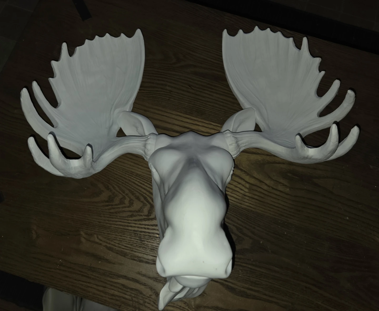 White Wall Mounted faux Moose taxidermy head Decor - photo 5