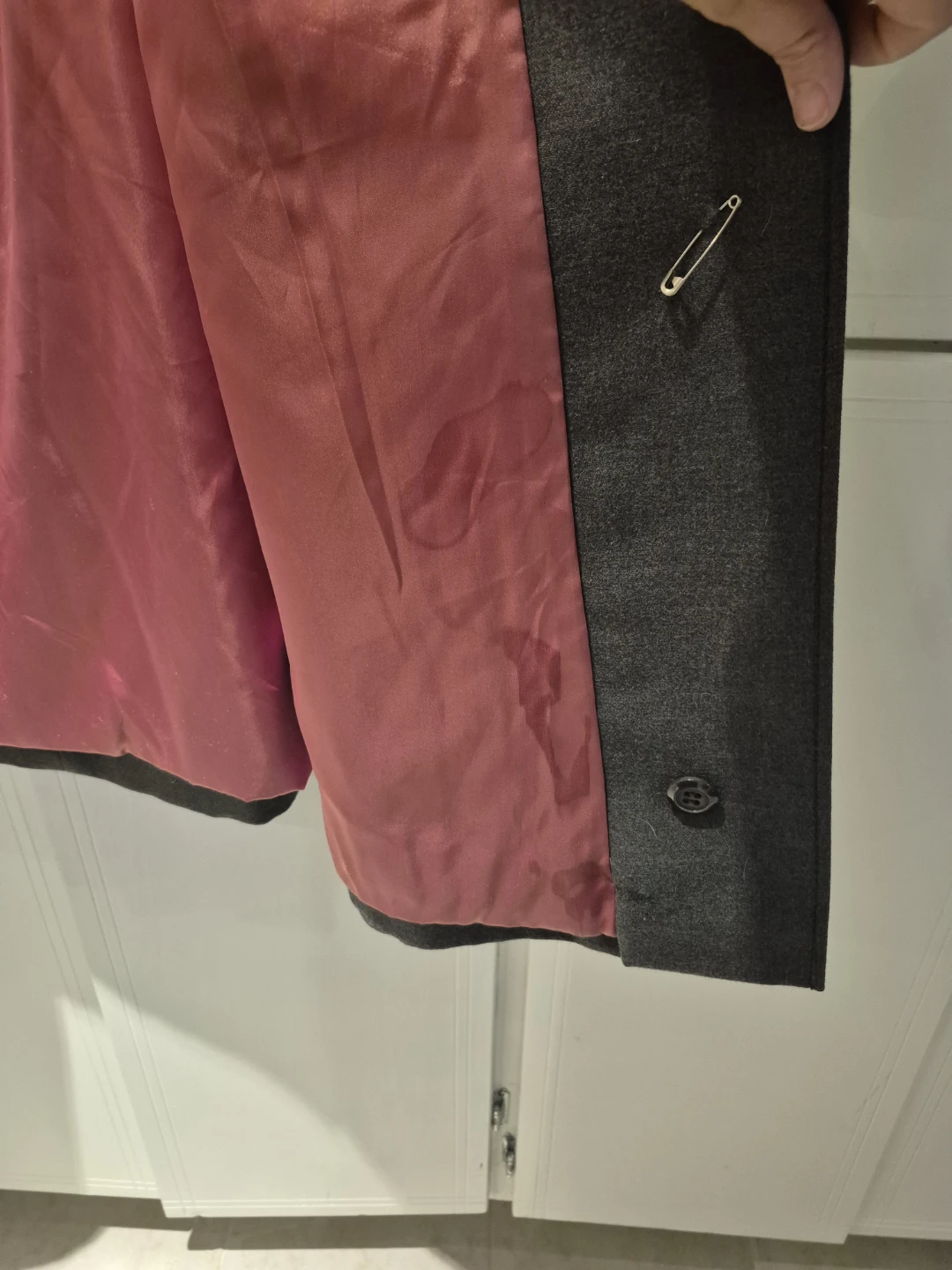 Superb Fashions Inc. Grey Wool Coat with Fur Collar - photo 5