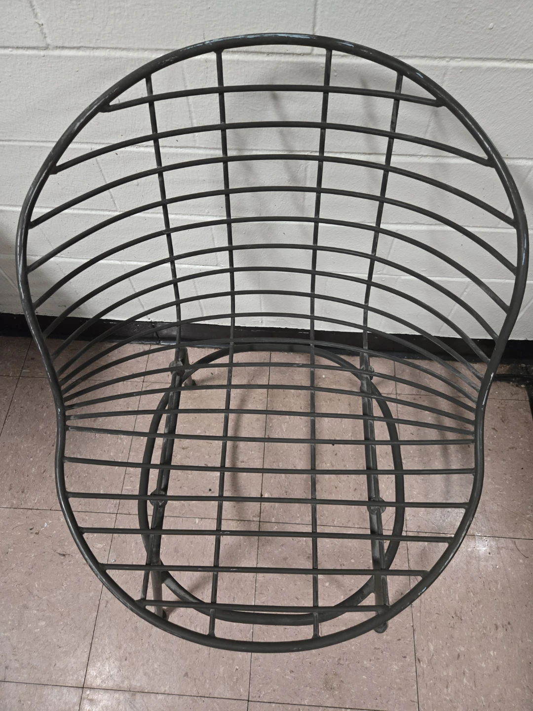 Vintage Mid Century Wrought Iron Hoop Chair - photo 3