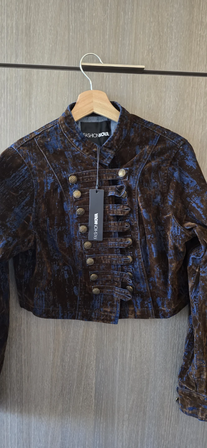 Fashion Nova Velvet Military Jacket - photo 3