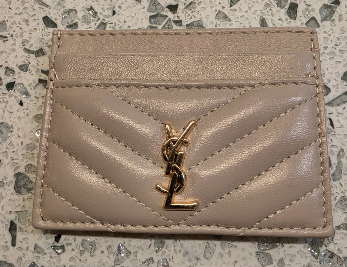 Saint Laurent YSL Quilted Leather Card Case - photo 2