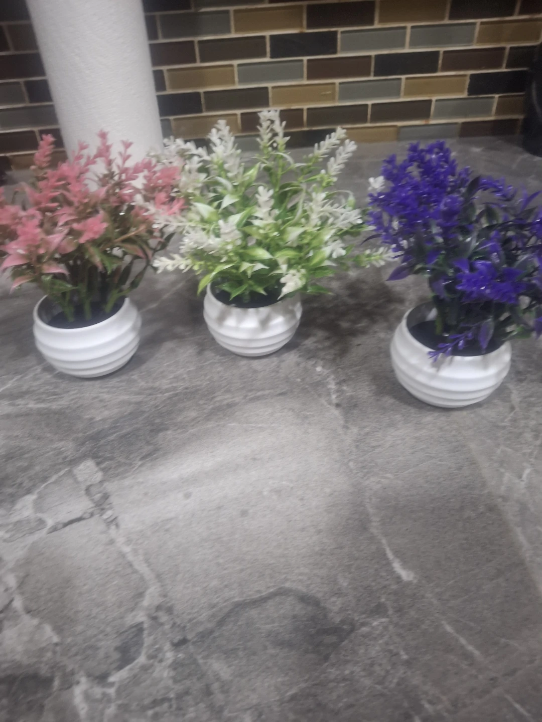Set of 3 Artificial Potted Plants - photo 3