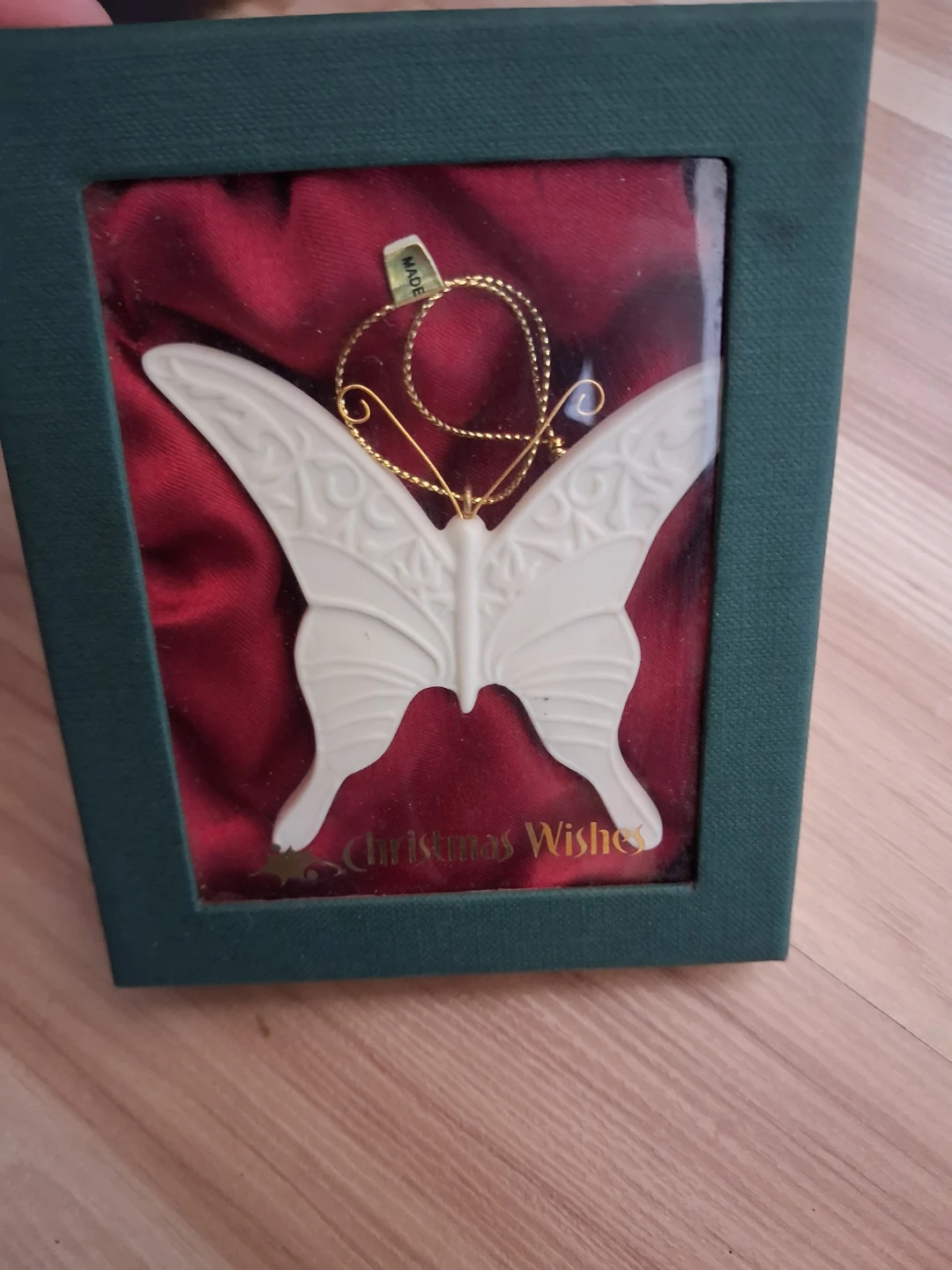 Demdaco Christmas Wishes Butterfly Ornament