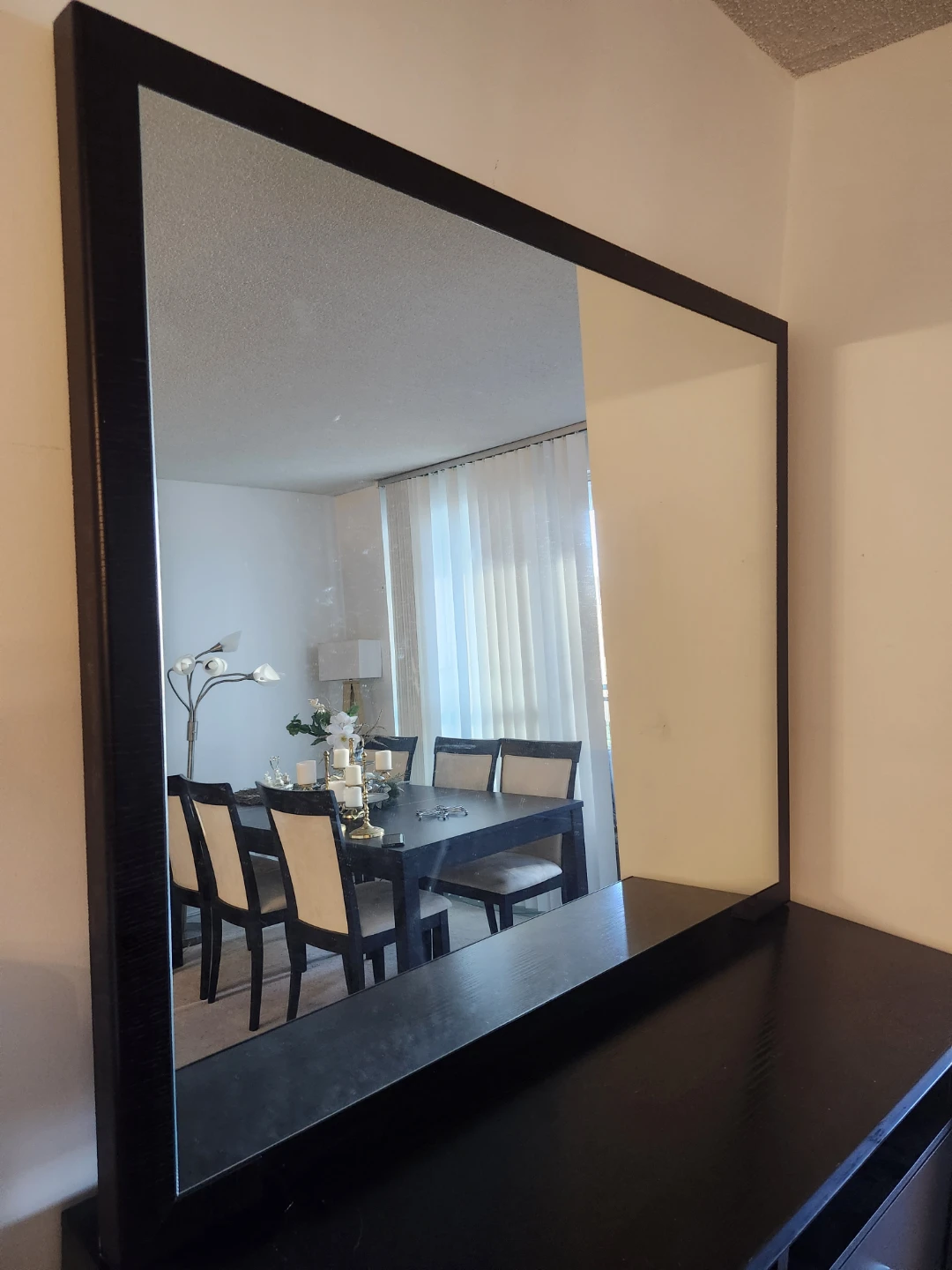 Large Black Wall Mirror