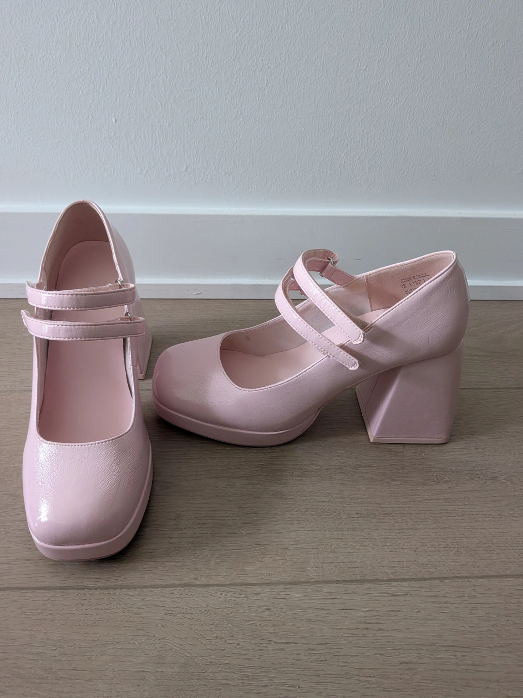 Light Pink Vegan Mary Jane Heels