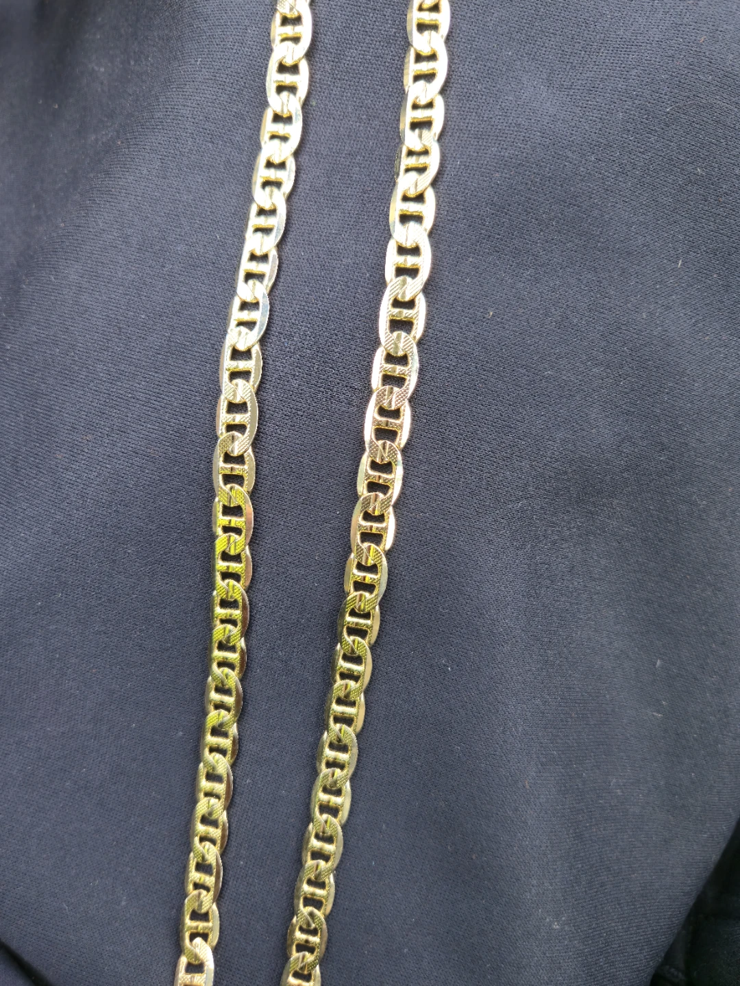 Men’s Gold-Tone Mariner Chain Necklace – 24” – 8mm - photo 2