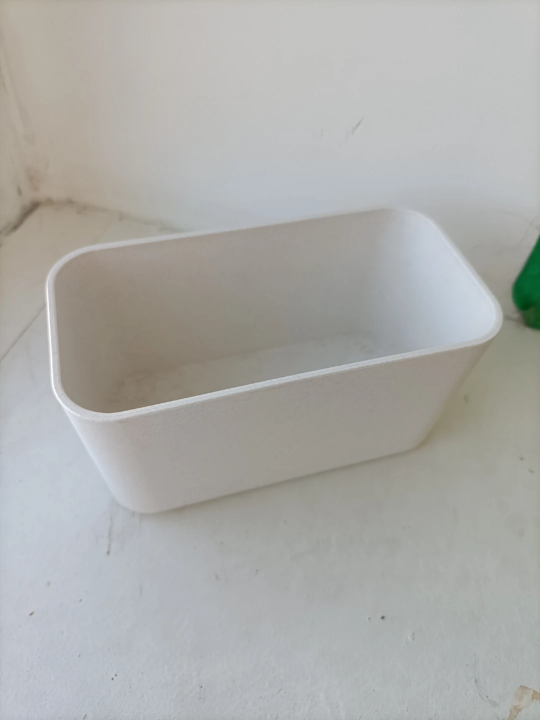 White plastic bin