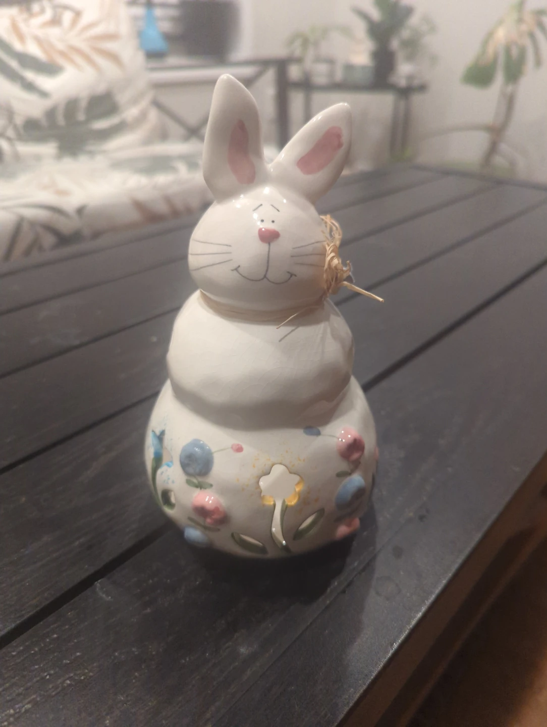 Ceramic Bunny Tea Light Candle Holder