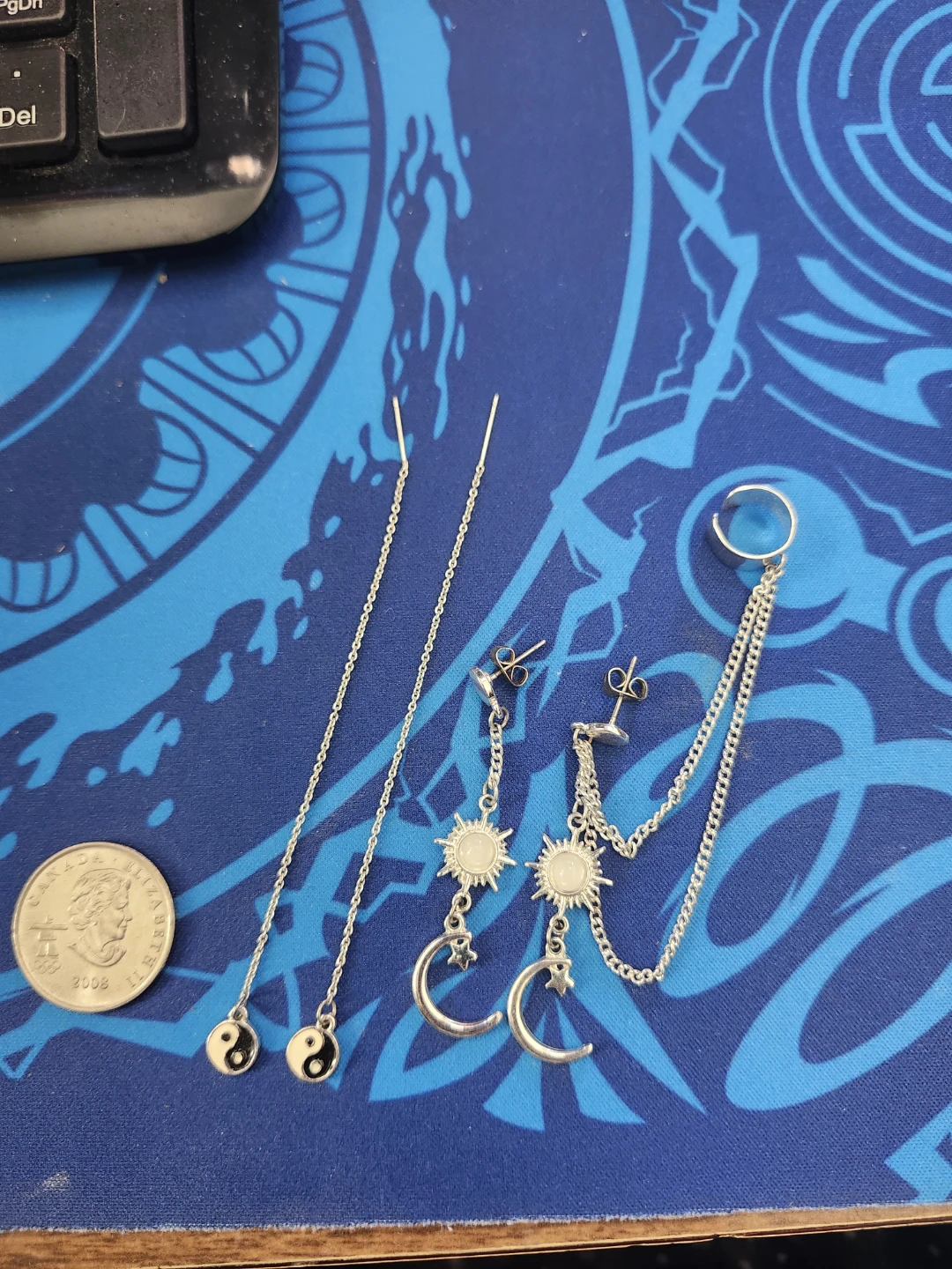 Sun, Moon and Yin Yang Earring Set