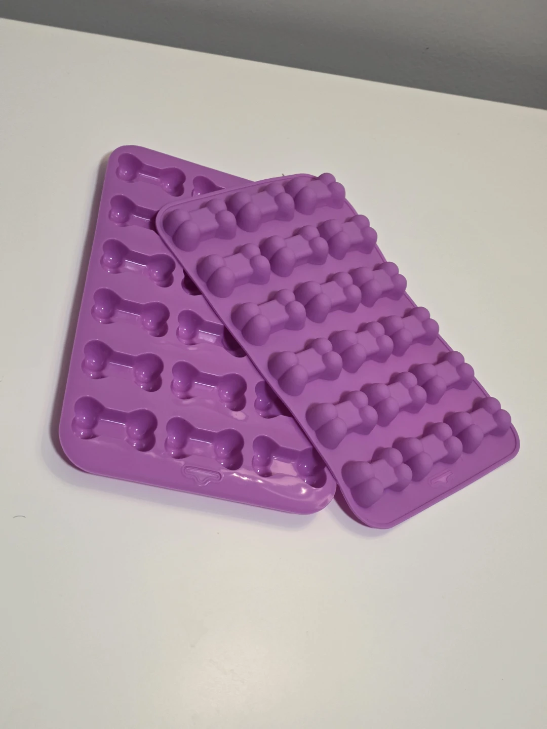 Silicone bone-shaped treat molds
