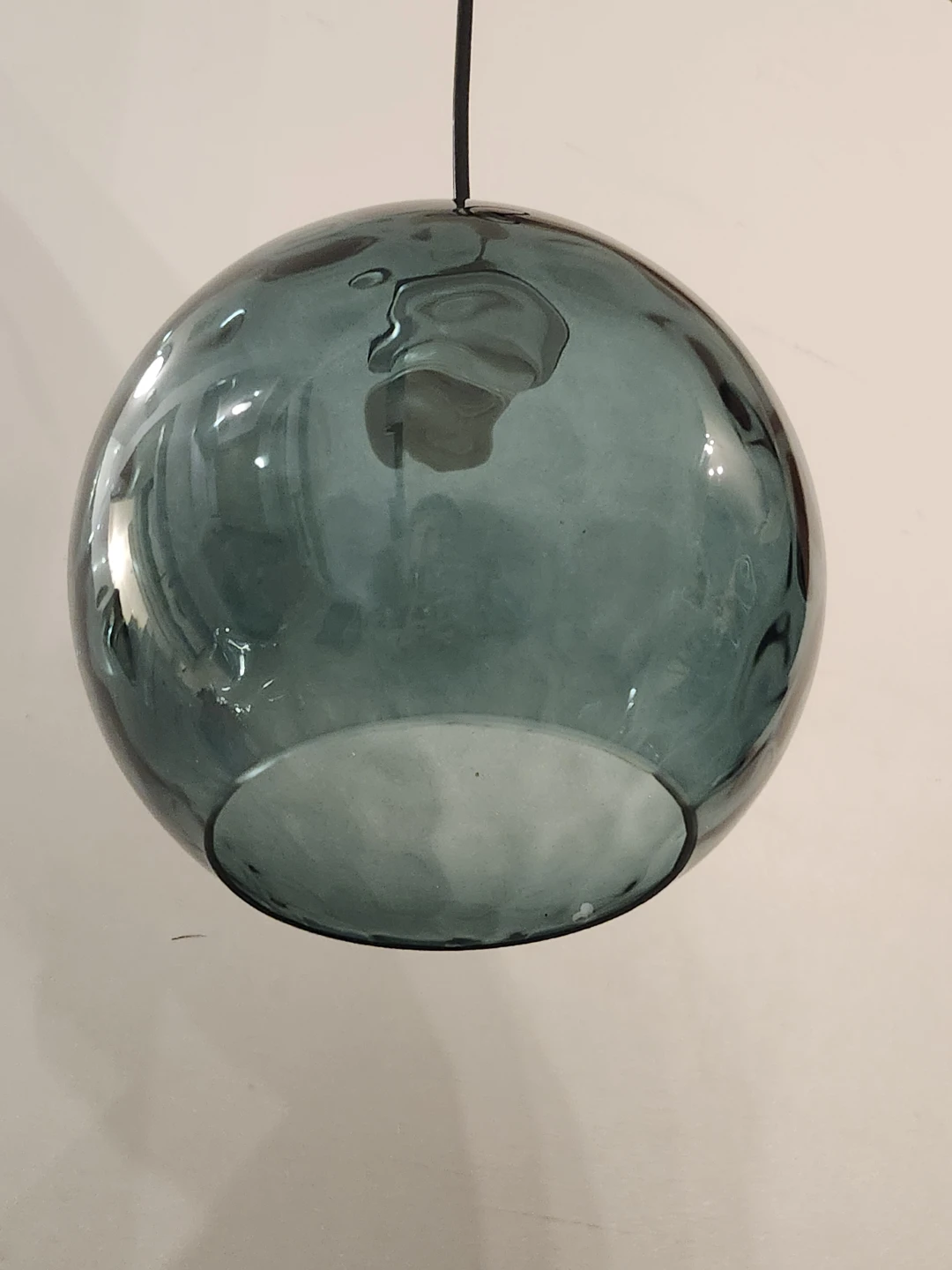 Modern Blue Glass Globe Pendant Light - photo 3